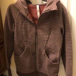 Lululemon sweat jacket purple stripped